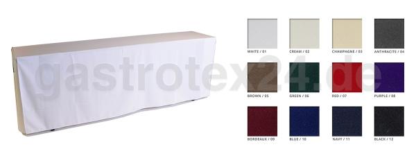 Bier-Tischhusse einzeln 50 x 220 cm - 100% Polyester - bodenlang - viele Farben